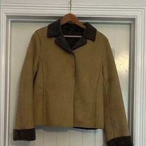 Sanyo - Faux Suede Jacket. Fawn color with Sherpa lining. Size M